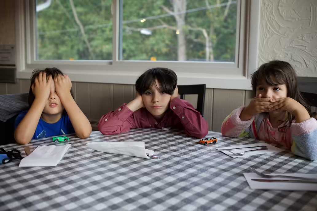 Keren Fedida kids at home education table